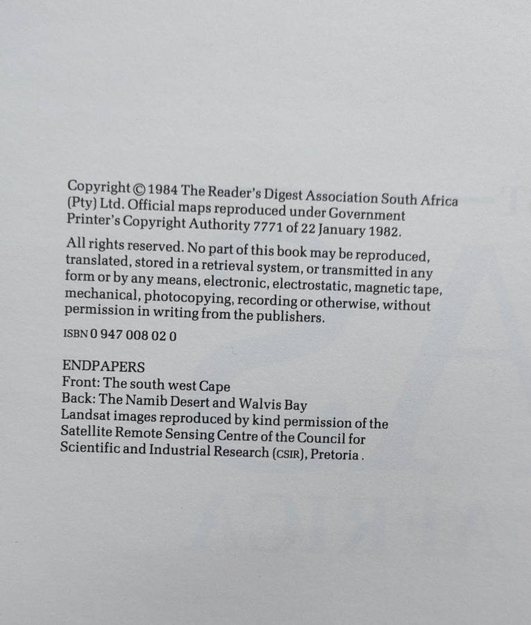 Readers Digest Atlas of Southern Africa