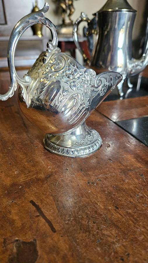 EPNS Ketlle, Sugar Bowl & Condiment Set