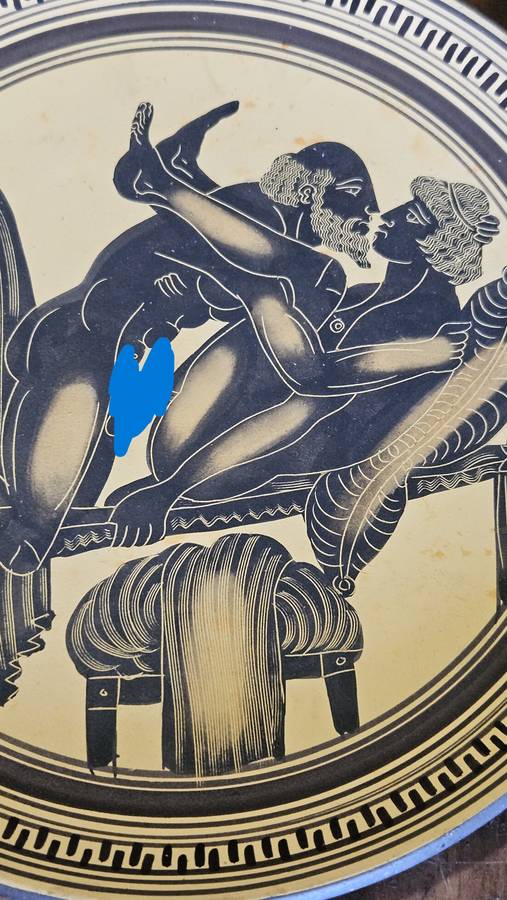 Triptolemos Painter Erotic Ceramic Greek Plate