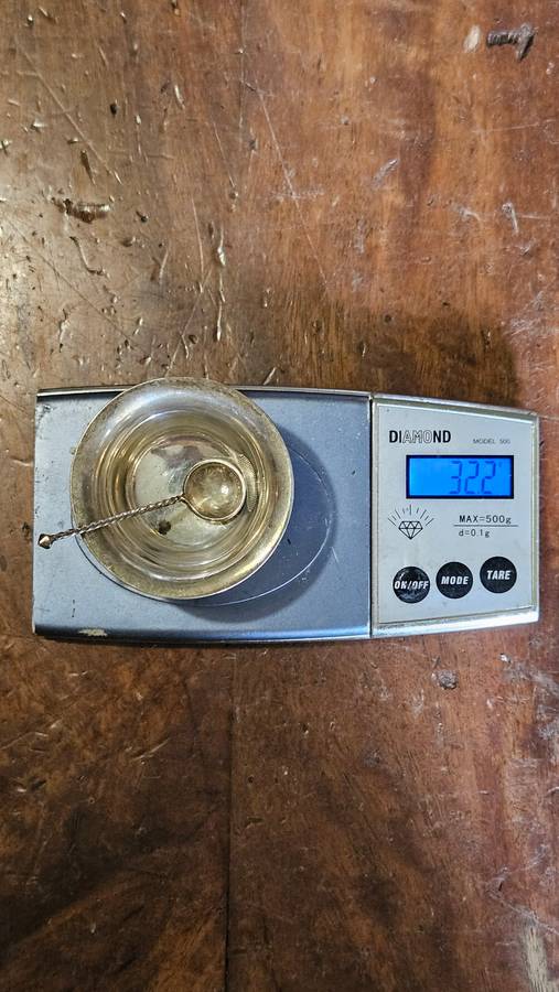 Hallmarked Silver Mustard Pot & Spoon