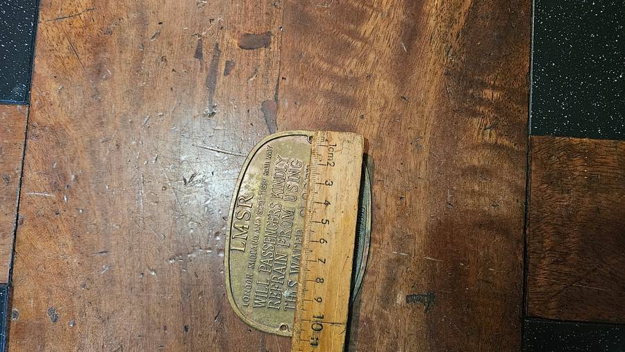 Antique Brass Plaque 1st Jan 1865