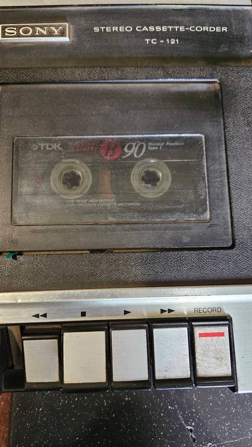 Vintage Sony Solid State Cassette Corder TC 121