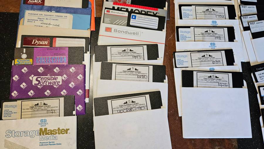 Vintage Floppy Disks Plus Containers