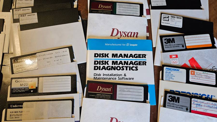 Vintage Floppy Disks Plus Containers