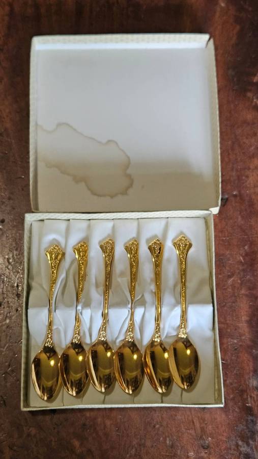 24 Carat Gold Plated Eetrite Spoons