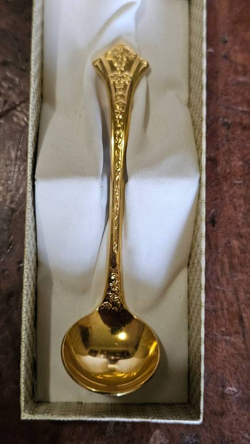 24 carat Gold Plated Eetrite Sugar Spoon