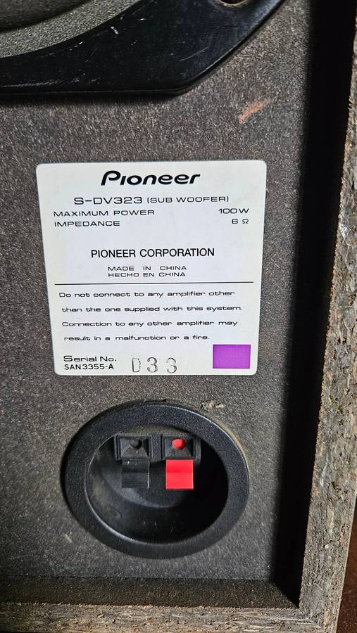 Pioneer Speakers S-DV323