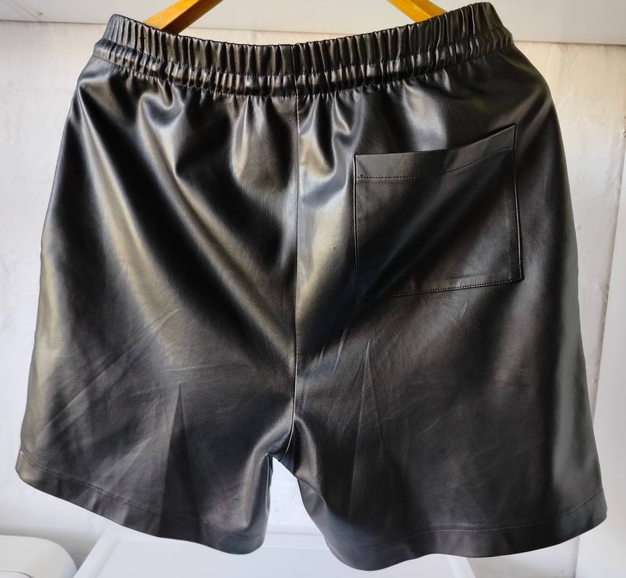 Basketball style pleather shorts by Markham | Size M | Generously sized | Well worn