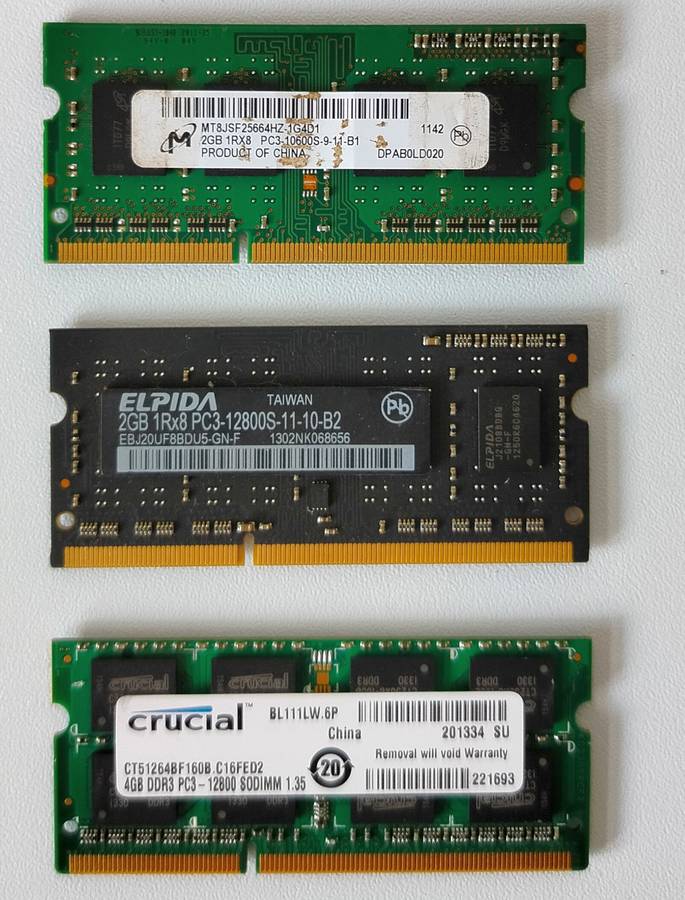 DDR3 Laptop Memory Modules | 2GB x 2 | 4GB x 1 | SO-DIMM
