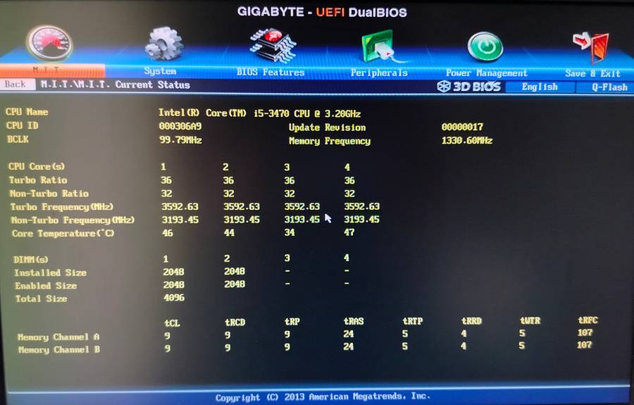 Gigabyte Z77 motherboard + Intel i5-3470 CPU + 2GB DDR3 RAM