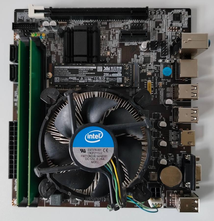 Intel H61M board + Core i7 3770 CPU + 256GB M.2 SSD + 8GB RAM + Windows 11 Pro (activated)