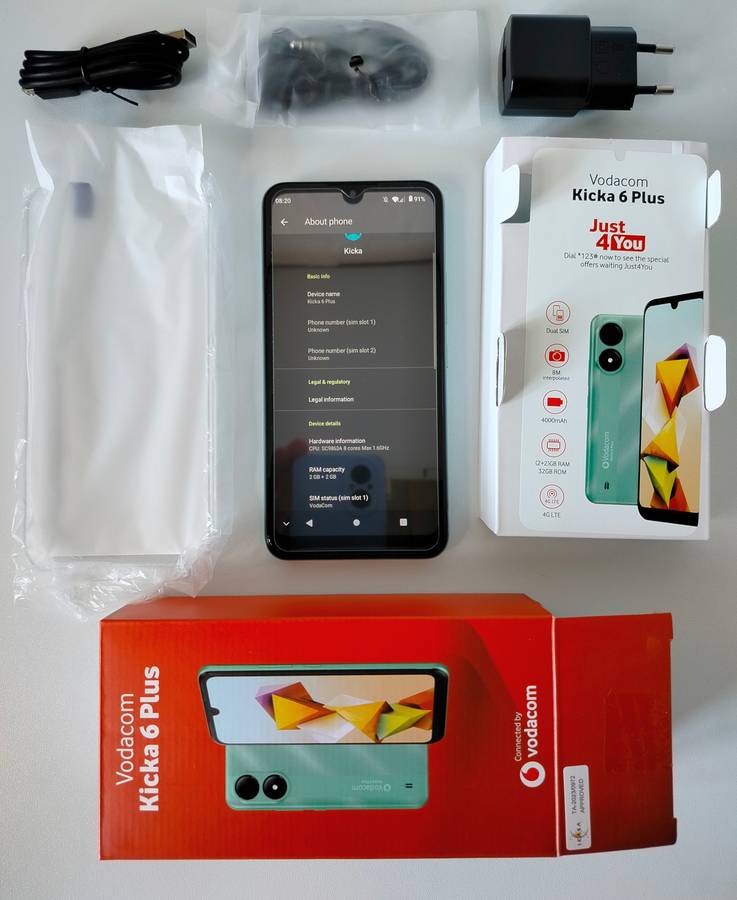 Vodacom Kicka 6 Plus | 2GB+2GB RAM | 32GB Storage