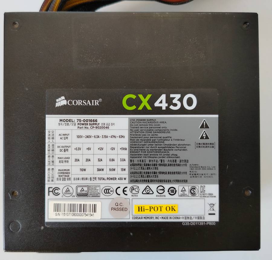Corsair CX430 Power Supply | 430w