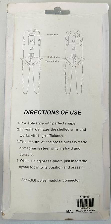 Network Crimp Tool for RJ45 RJ11 RJ12 Cable Crimping Cutter Stripper