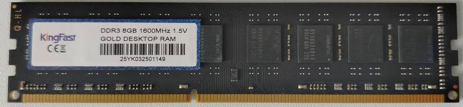 Samsung 8GB DDR3 1600MHz PC3-12800 CL11 RAM (Kingfast branded)