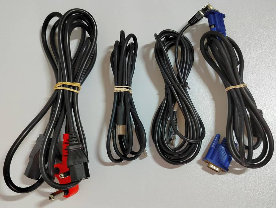 Assorted cables |3M HDMI, 1.8M DisplayPort, VGA, USB, 3M twin IEC, 3x RCA (new and used)