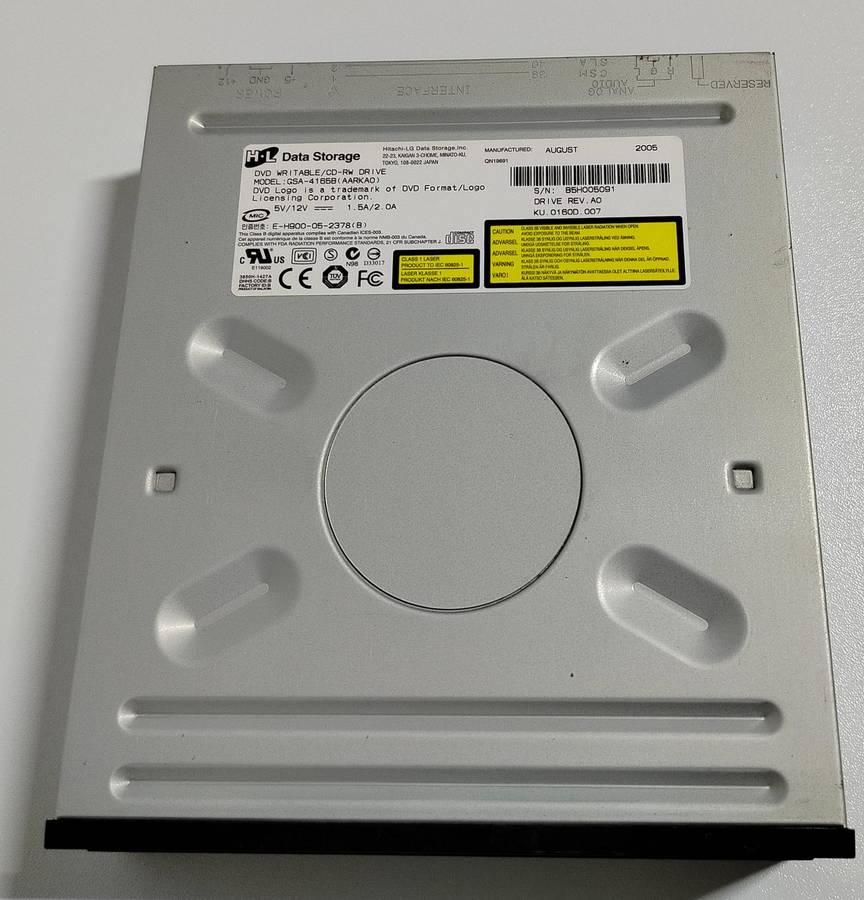 LG IDE DVD Writer | Black | Model : GSA-4165B