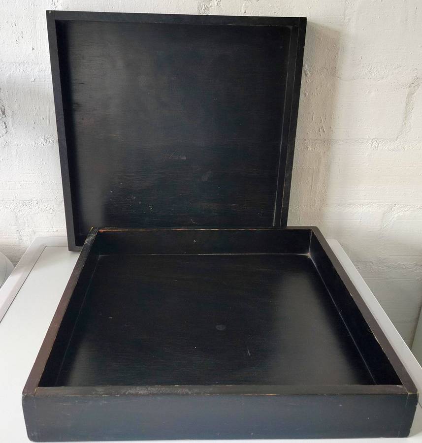 Wood Trays x 2 | 40x40cm | Dark wood