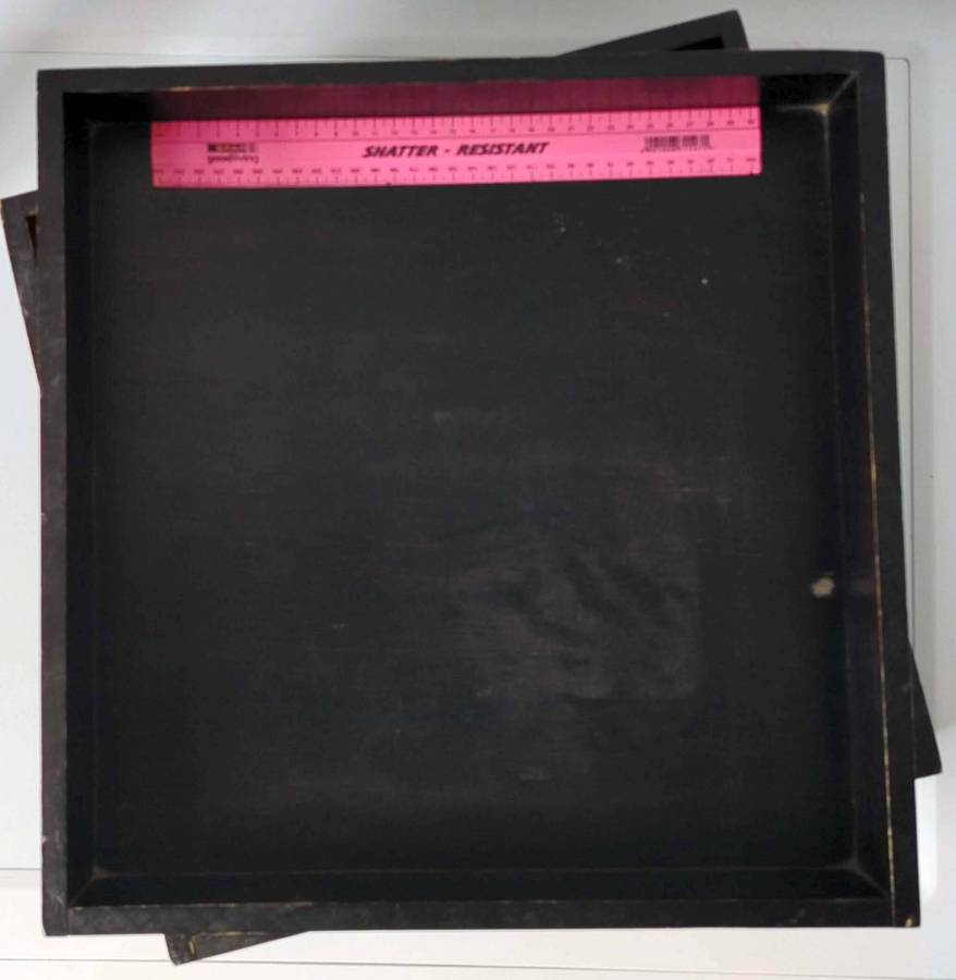 Wood Trays x 2 | 40x40cm | Dark wood