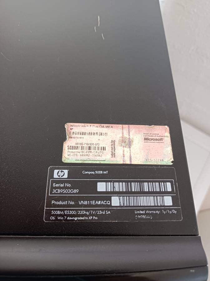 Compaq 500B Mini Tower PC | Intel Q8200 | 4GB RAM | 320GB HDD | Windows 10 Pro (activated)