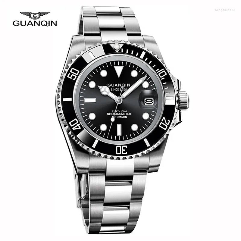 GUANQIN GQ16192 Brand Sub Watch 100M Waterproof AR Sapphire mirror Watch For Men NH35A Luminous Watc