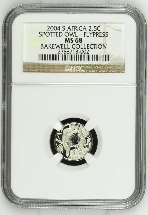 2004 Silver 2.5C Spotted Owl - Flypress MS 68 NGC