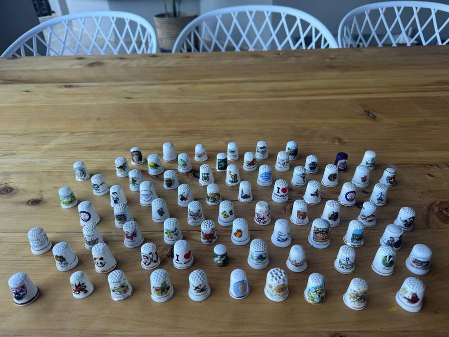 Over 130 Thimbles - including 65 collectables