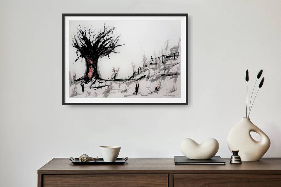 Hilton Edwards Abstract Art Painting Baobab tree series