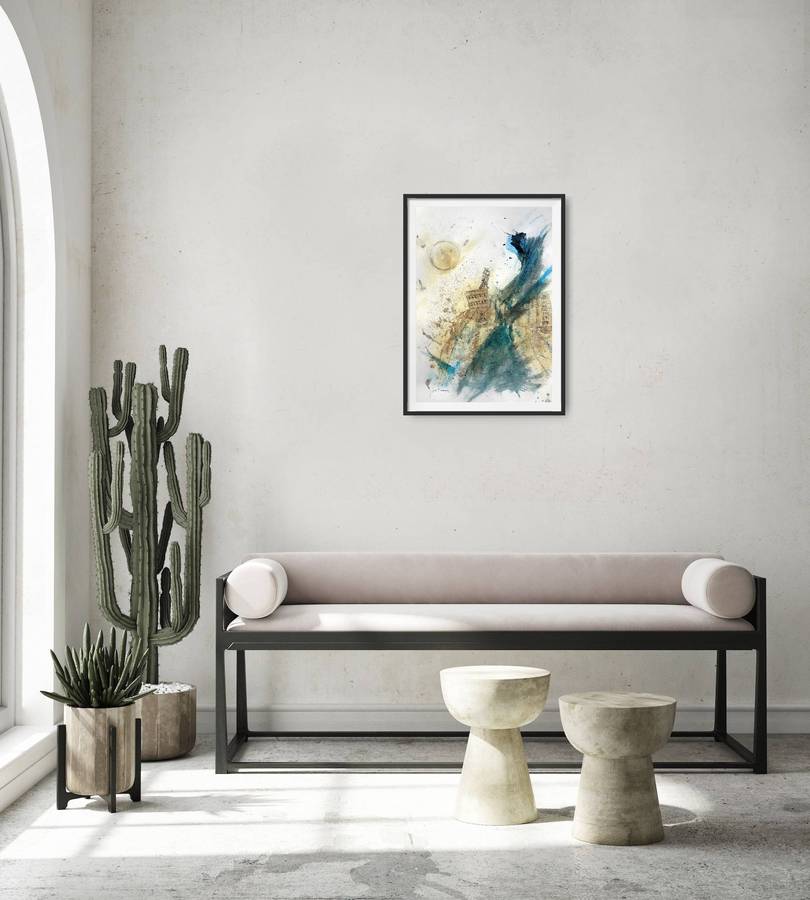 Hilton Edwards Abstract Art Painting. - imphepo series