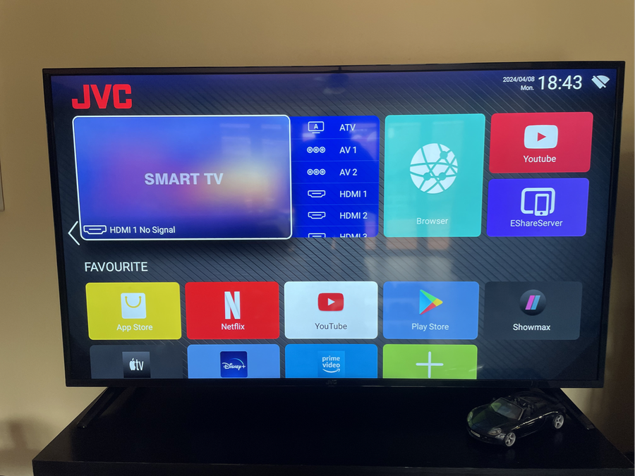 JVC 58 4K UHD Smart TV + Modern TV Stand