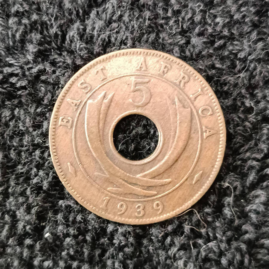 British East Africa 5 cents 1939