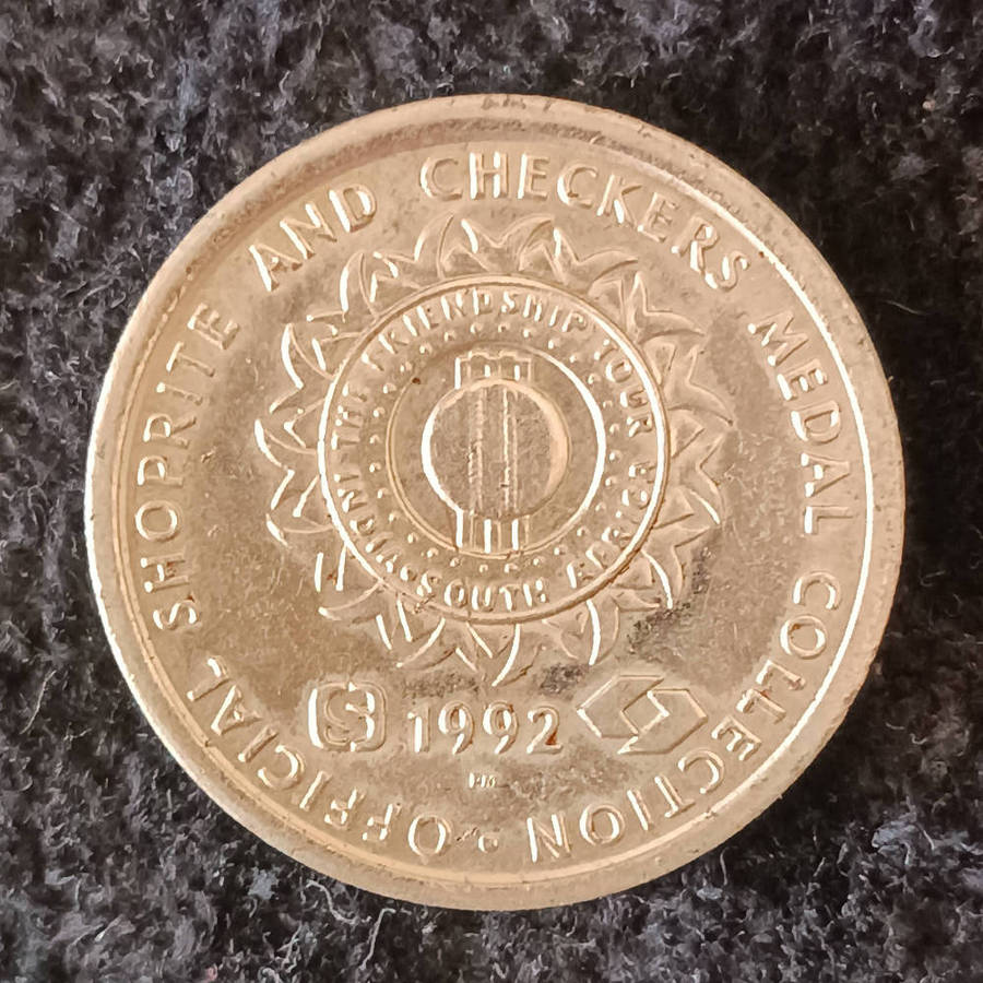 Official ShopRite medal coin jonty rhodes 1992