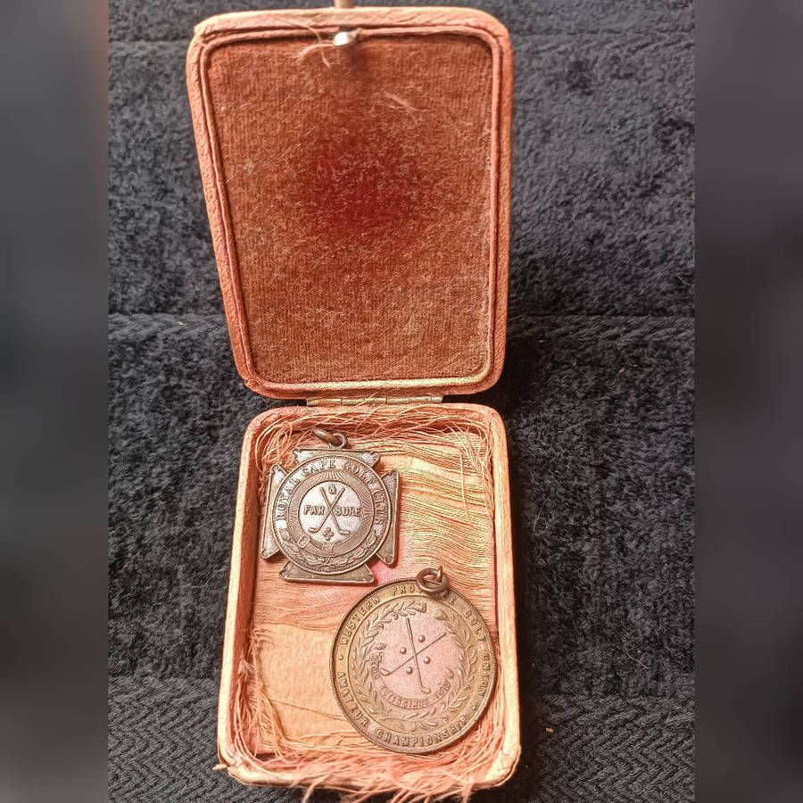 Vintage golfing medals X 4 rare collectable