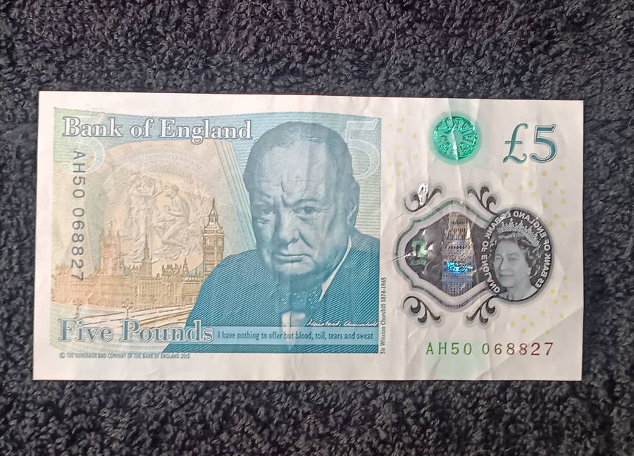 Banknote England five pounds