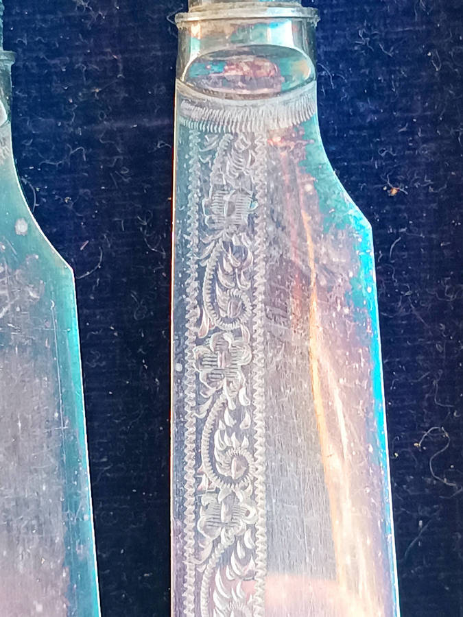 Vintage fish knife and fork set mother of pearl uk