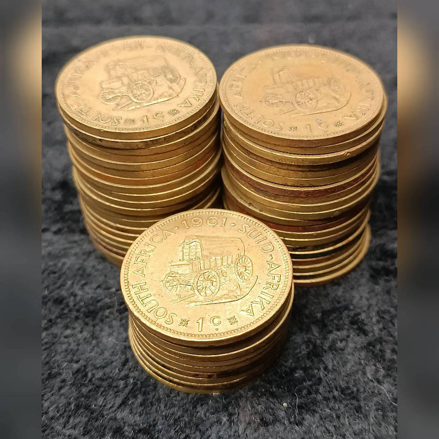 South Africa one cent coin   x 50 lot