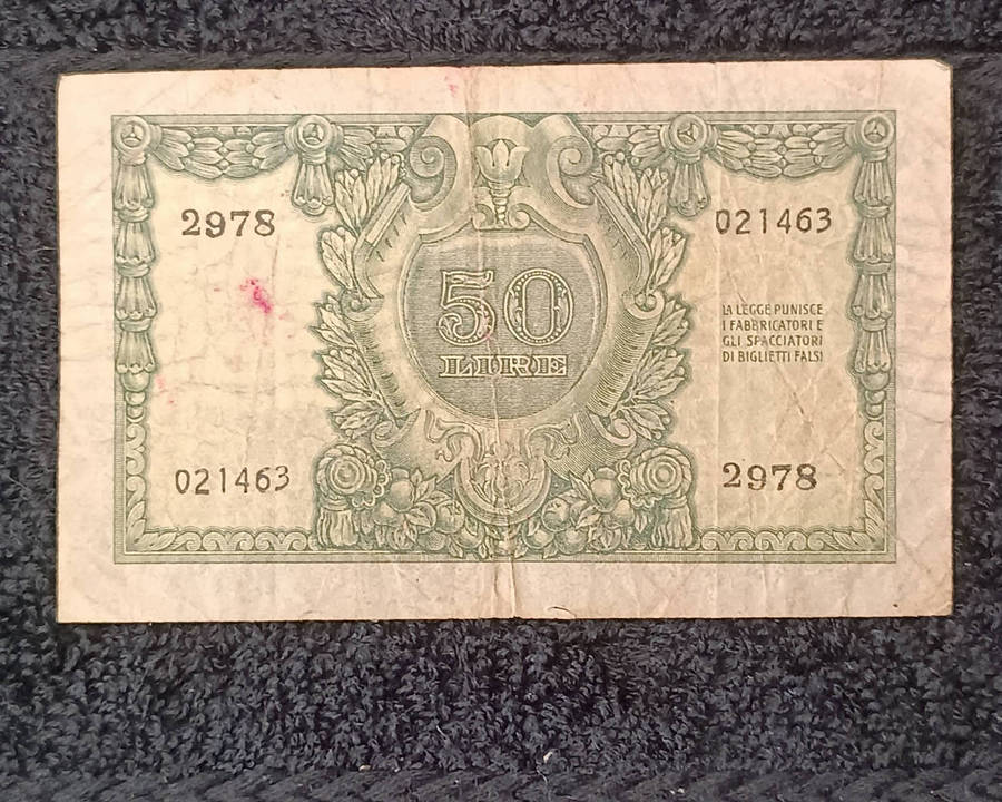 Banknote Italy 50 Lire 1951