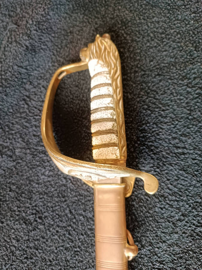 South African Navy Officers Sword and scabbard by Gieves of UK pre 65