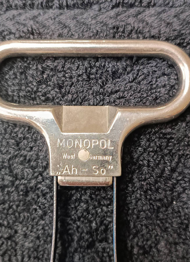 Vintage Monopol Ah-So 2 Prong Wine Bottle Opener Cork Puller West Germany