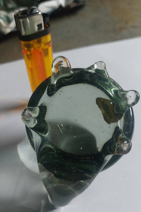 RARE VINTAGE COLLECTABLE SWAZILAND NGWENYA HEAVY GLASS TORTOISE