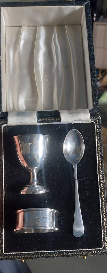 VINTAGE 1920 SOLID SILVER SET