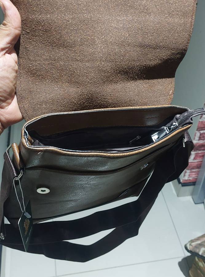 AWESOME MAN SLING BAG BROWN