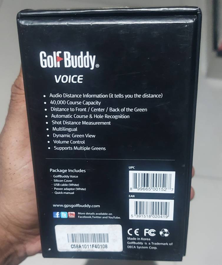 GOLF BUDDY VOICE  GPS RANGEFINDER BOXED  WITH ALL ASESSORIES WORKS PERFECTLY