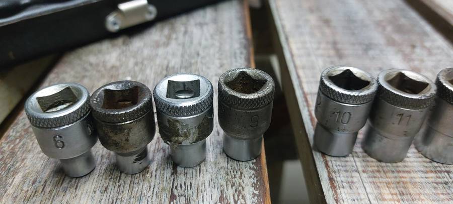 vintage gedore socket set complete  from size 6 to 22 sockets.