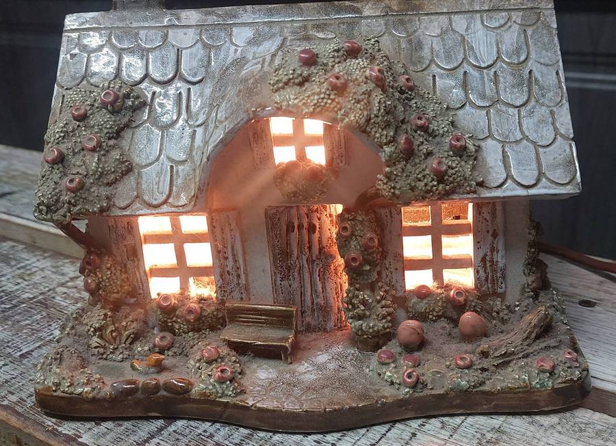 Vintage hand made house with lights