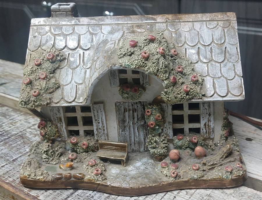 Vintage hand made house with lights
