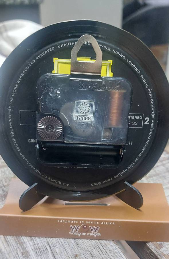 jimi hendrix vynl clock with stand