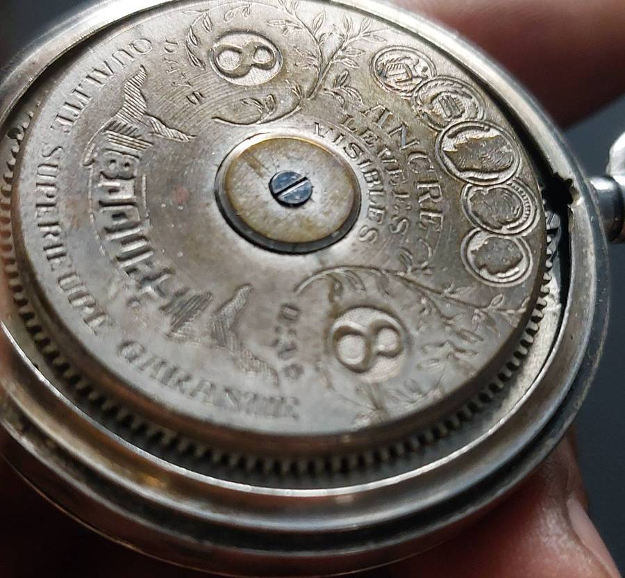 925 silver Hebdomas  8-day Pocket Watch