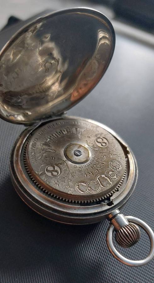 925 silver Hebdomas  8-day Pocket Watch