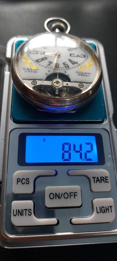 925 silver Hebdomas  8-day Pocket Watch